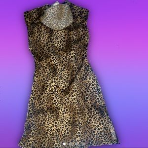 Finesse Y2K retro Leopard dress